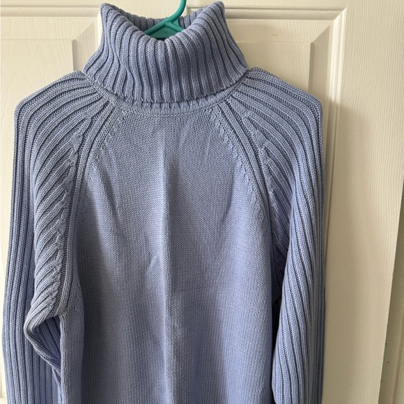 Jeane Pierre Sweater, M, 100% Periwinkle Blue, Turtleneck, Long Sleeve NWOT - Picture 1 of 5